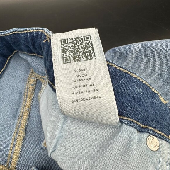 True Religion Shorts Womens Denim Raw Hem Size 29 Maisie Blue Jean Cut Off - Picture 8 of 10